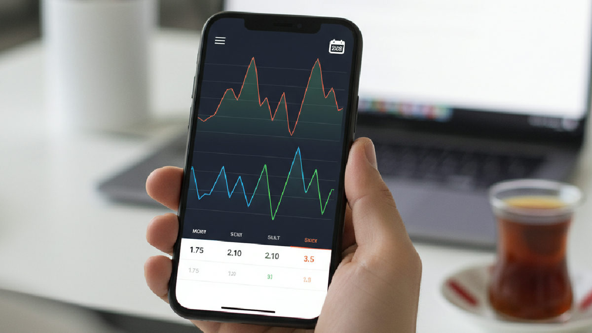 Akıllı telefon ekranında 2026 yılına ait iddaa oranı düşen maçlar verileri inceleniyor.